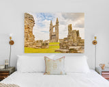 St Andrews Cathedral Canvas Print // The Cathedral of St Andrew in St Andrews Scotland // Ruined Medieval Catholic Church in Scotland