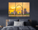 St Louis Skyline Canvas Print // St. Louis Missouri USA Skyline // Canvas Wall Art