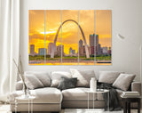 St Louis Skyline Canvas Print // St. Louis Missouri USA Skyline // Canvas Wall Art