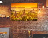 Myanmar Temples Canvas Print // Bagan Myanmar Temples In The Archaeological Zone // Canvas Wall Decor