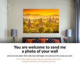 Myanmar Temples Canvas Print // Bagan Myanmar Temples In The Archaeological Zone // Canvas Wall Decor