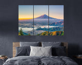 Mt Fuji Canvas Print // Mountain Fuji Japan over Kawaguchi Lake // Canvas Wall Decor