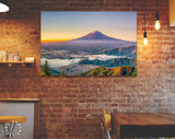 Mt Fuji Canvas Print // Mountain Fuji Japan over Kawaguchi Lake // Canvas Wall Decor