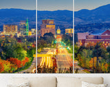 Boise Canvas Print // Boise Idaho USA Downtown Cityscape At Twilight // Canvas Wall Decor