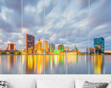 Toledo Canvas Print // Toledo Ohio USA downtown skyline on the Maumee River // Canvas Wall Decor