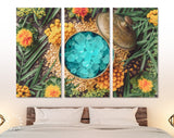 Turquoise Crystals Canvas Print // Crystal Energy Healing Wall Art