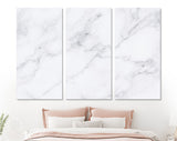 White Marble Canvas Print // Closeup White Marble Texture Canvas Wall Decor