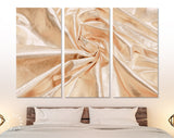 Gold Fabric Texture Canvas Print // Closeup Elegant Luxury Cloth Texture Wall Art