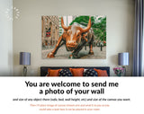 Charging Bull Canvas Print // Wall Street Bull Wall Decor // The Symbol of Aggressive Financial Optimism and Prosperity