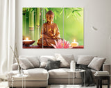 Buddha Canvas Print // Buddha Statue With Candles // Canvas Wall Art