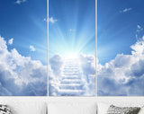Stairway To Heaven Canvas Print // Stairway Leading Up To Heavenly Sky Toward The Light // Canvas Wall Art