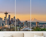 Seattle Sunrise Canvas Print // Seattle Sunrise and Mount Rainier // Wall Art