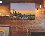 Seattle Sunrise Canvas Print // Seattle Sunrise and Mount Rainier // Wall Art