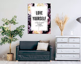 Love Yourself Canvas Print // Love Yourself As Much As You Love Toxic Men With A Good Dick // Canvas Wall Decor