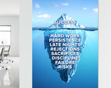 Success Is An Iceberg Canvas Print // The Iceberg Theory of Success // Office Wall Decor // Motivational Modern Art