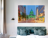 Belfast Canvas Print // The Belfast City Hall at Donegall Square in Belfast Northern Ireland at Night