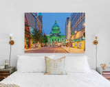 Belfast Canvas Print // The Belfast City Hall at Donegall Square in Belfast Northern Ireland at Night