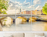 Dublin Canvas Print // Saint Paul's Church and the River Liffey in Dublin Ireland