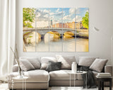 Dublin Canvas Print // Saint Paul's Church and the River Liffey in Dublin Ireland