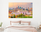 Kansas City Canvas Print // Kansas City Missouri USA Downtown Skyline // Canvas Wall Decor