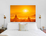 Bagan Canvas Print // Bagan Myanmar Temples In The Archaeological Zone // Canvas Wall Decor