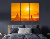 Bagan Canvas Print // Bagan Myanmar Temples In The Archaeological Zone // Canvas Wall Decor