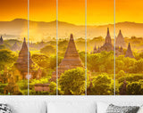 Myanmar Temples Canvas Print // Bagan Myanmar Temples In The Archaeological Zone // Canvas Wall Decor