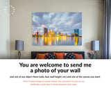 Toledo Canvas Print // Toledo Ohio USA downtown skyline on the Maumee River // Canvas Wall Decor