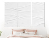 White Wave Canvas Print // Closeup Neutral Plaster Texture Wall Art // Light Modern Abstract Wall Decor