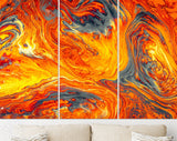 Lava Flow // Fluid Art Canvas Print // Acrylic Painting Wall Decor // Acrylic Flow Painting Printed on Canvas