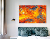 Lava Flow // Fluid Art Canvas Print // Acrylic Painting Wall Decor // Acrylic Flow Painting Printed on Canvas