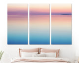 Calm Sea Sunset Canvas Print // Landscape Sunset On The Salt Water Lake Wall Art