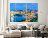 Pittsburgh Canvas Print // Pittsburgh Pennsylvania USA Downtown Skyline // Canvas Wall Decor