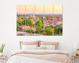 Santa Fe Canvas Print // Santa Fe New Mexico USA Downtown Skyline // Canvas Wall Decor