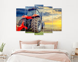 Tractor Canvas Print // Agricultural tractor working in the field at sunset // Canvas Wall Decor