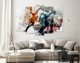 Charging Bull Canvas Print // Wall Street Bull Wall Decor // Cryptocurrency Bull // Abstract Wall Art