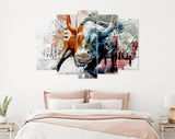 Charging Bull Canvas Print // Wall Street Bull Wall Decor // Cryptocurrency Bull // Abstract Wall Art