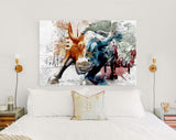 Charging Bull Canvas Print // Wall Street Bull Wall Decor // Cryptocurrency Bull // Abstract Wall Art