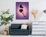 Raven Canvas Print // Raven on woman's hand // Black Crow Wall Art