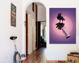 Raven Canvas Print // Raven on woman's hand // Black Crow Wall Art