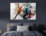 Charging Bull Canvas Print // Wall Street Bull Wall Decor // Cryptocurrency Bull // Abstract Wall Art