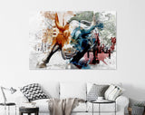 Charging Bull Canvas Print // Wall Street Bull Wall Decor // Cryptocurrency Bull // Abstract Wall Art