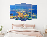 Hokkaido Canvas Print // Hokkaido Japan City Skyline From Mt Hakodate // Canvas Wall Art