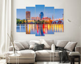 Springfield Canvas Print // Springfield Massachusetts USA Skyline // Canvas Wall Art
