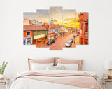 Annapolis Canvas Print // Annapolis Maryland USA downtown view over Main Street with the State House