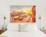 Annapolis Canvas Print // Annapolis Maryland USA downtown view over Main Street with the State House