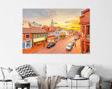 Annapolis Canvas Print // Annapolis Maryland USA downtown view over Main Street with the State House