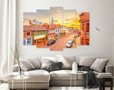 Annapolis Canvas Print // Annapolis Maryland USA downtown view over Main Street with the State House