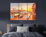 Annapolis Canvas Print // Annapolis Maryland USA downtown view over Main Street with the State House