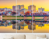 Harrisburg Canvas Print // Harrisburg Pennsylvania USA skyline on the Susquehanna River